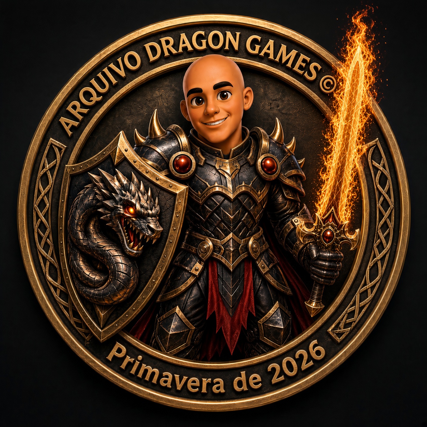 Medalhão Arquivo Dragon Games — Primavera de 2026